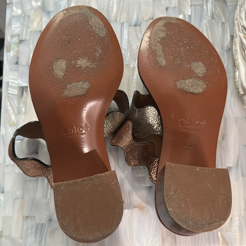 Chloe Metallic Sandal size 35 - Picture 4 of 4